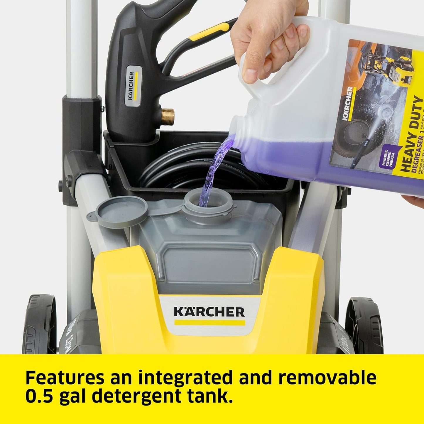 Kärcher Electric Pressure Washer K1700, 2125 PSI Max Pressure, 3 Nozzles, Detergent Tank, 1.46 GPM Max Flow