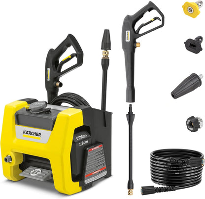 Kärcher Electric Pressure Washer K1700, 2125 PSI Max Pressure, 3 Nozzles, Detergent Tank, 1.46 GPM Max Flow