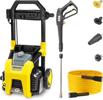 Kärcher Electric Pressure Washer K1700, 2125 PSI Max Pressure, 3 Nozzles, Detergent Tank, 1.46 GPM Max Flow