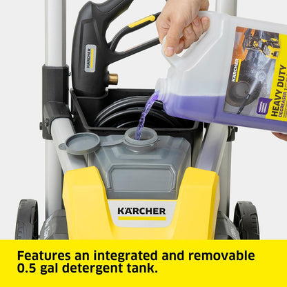 Kärcher Electric Pressure Washer K1700, 2125 PSI Max Pressure, 3 Nozzles, Detergent Tank, 1.46 GPM Max Flow