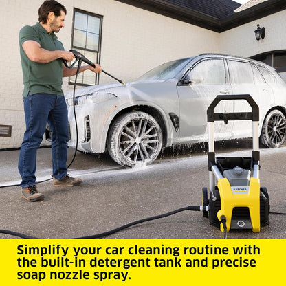 Kärcher Electric Pressure Washer K1700, 2125 PSI Max Pressure, 3 Nozzles, Detergent Tank, 1.46 GPM Max Flow